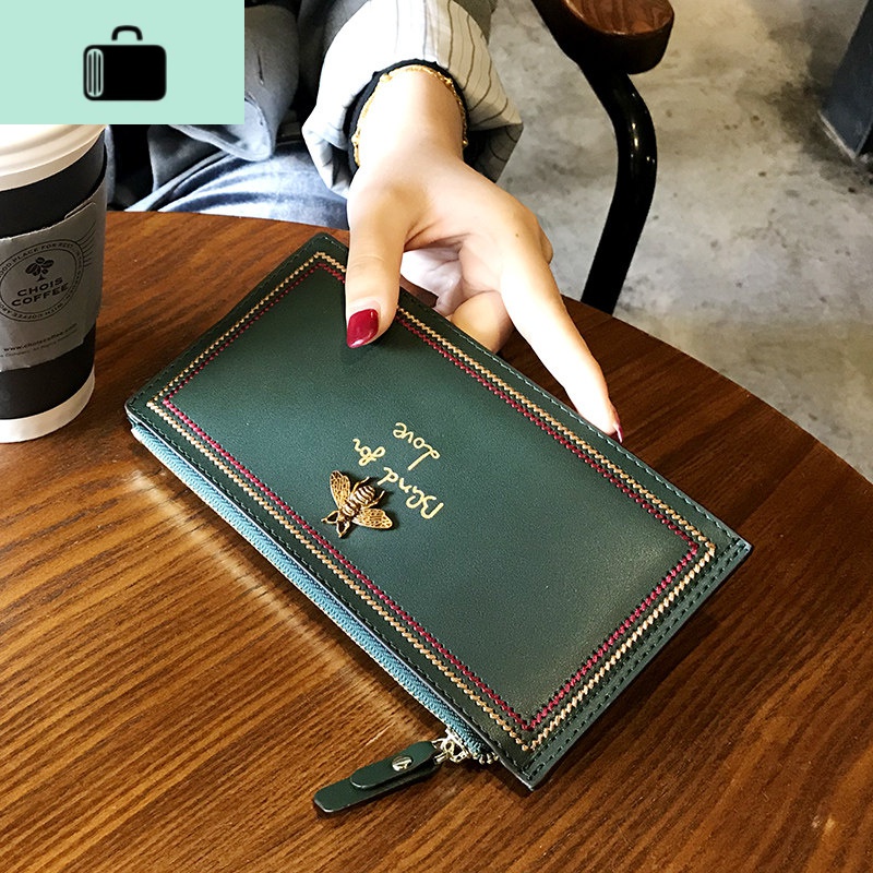真牛皮名片卡包女小巧超薄多卡位大容量精致高档可爱韩国个性钱包NEW LAKE 墨绿色