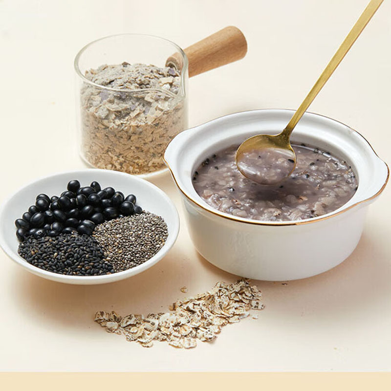 燕之坊五黑燕麦片黑米黑豆黑芝麻黑麦片黑米片营养早餐320g