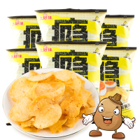 上好佳田园薯片60g*6包鲜香咸蛋黄味休闲网红膨化土豆片零食小吃