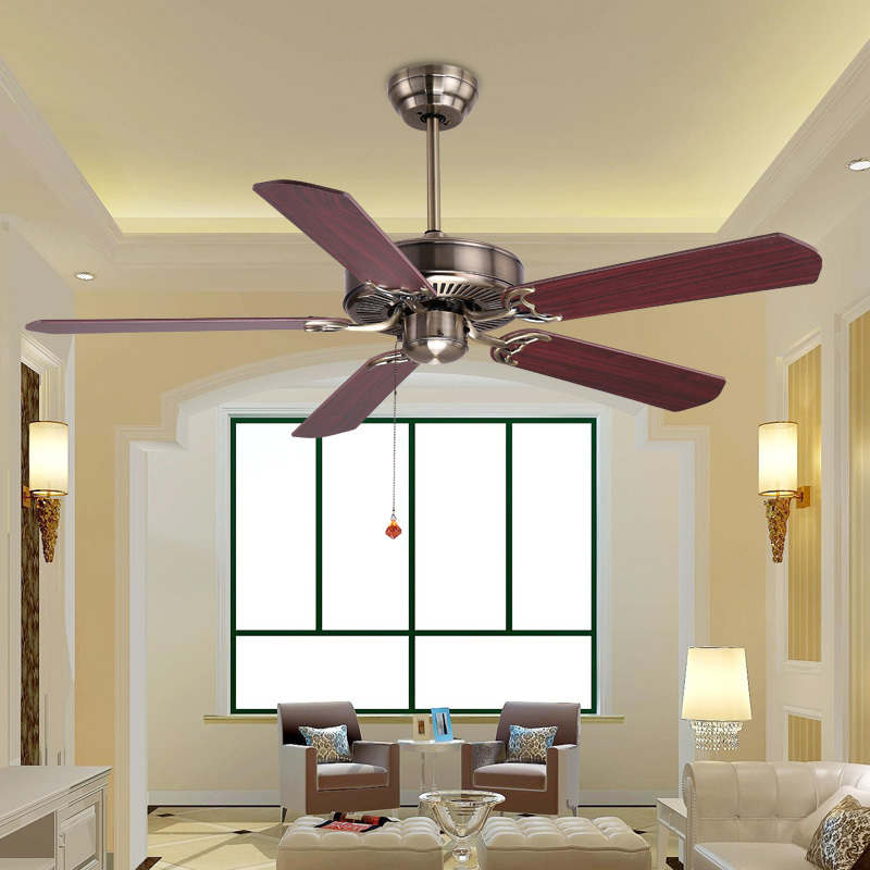 工业大风量无灯现代时光旧巷仿古欧式带灯客厅卧室吊扇风扇吊灯扇52寸