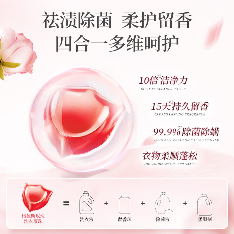 SukGarden蔬果园格拉斯玫瑰洗衣凝珠 8g*52 颗高清大图