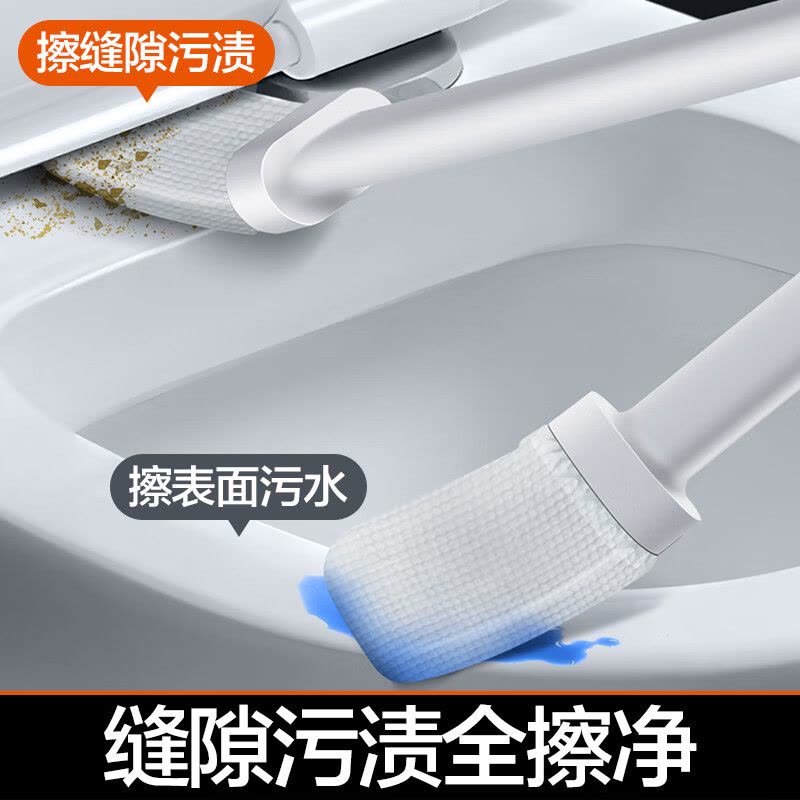 大卫 H8长柄软胶马桶刷家用洁厕刷可夹洗脸巾图片