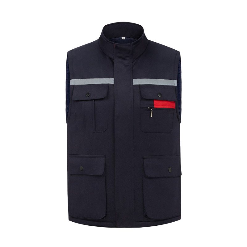 tmg9901小拉链棉马甲防寒背心冬季反光背心劳保服