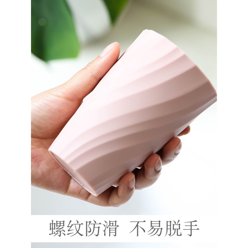 简约漱口杯家用刷牙杯子套装情侣牙刷杯一对牙缸儿童可爱洗漱杯 三维工匠 4个装(深蓝+浅粉+灰白+浅蓝)高清大图
