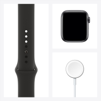 Apple Watch Series 6 44毫米 GPS版 深空灰色铝金属表壳 黑色运动表带 智能手表