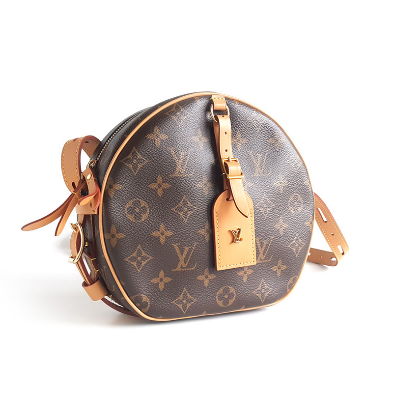 【二手】lv路易威登 女包 棕色老花大号软圆饼单肩斜挎包 95新 lv路易