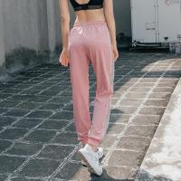 高腰夜跑步收脚运动裤女裤宽松小脚瑜伽长裤速干束脚健身裤九分裤