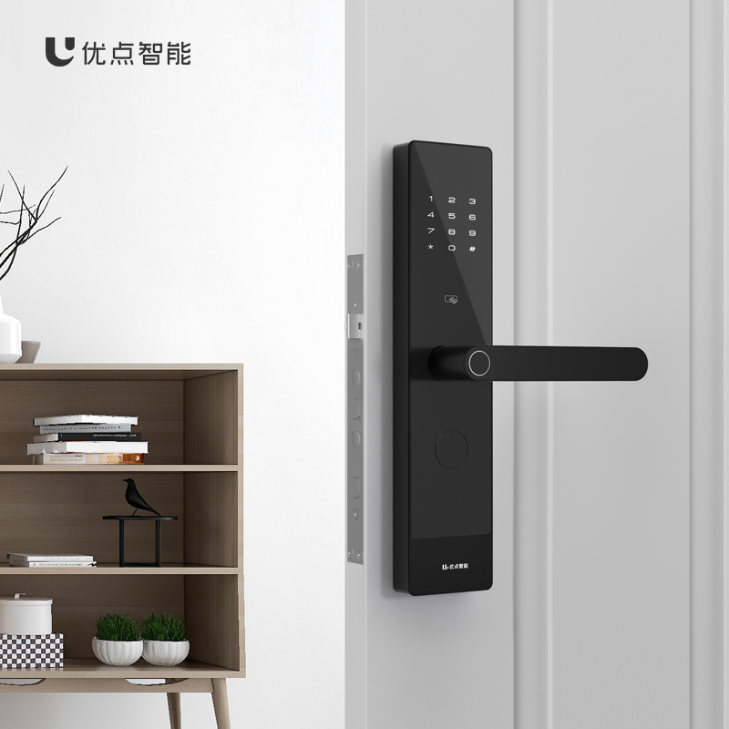 优点智能锁A6L 指纹锁智能电子锁防盗门密码锁智能家居锁猫眼防盗开关大门锁