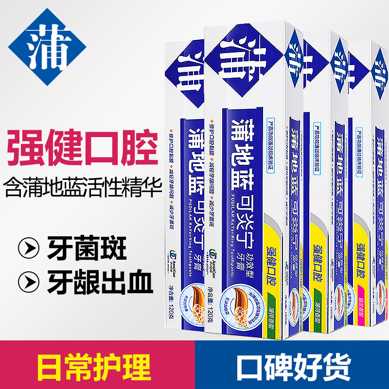蒲地蓝可炎宁功效型牙膏组合装口腔护理薄荷留兰120g*4支