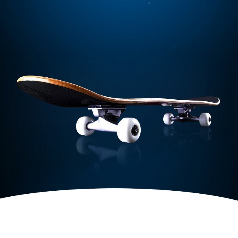 闪电客成人滑板专业黑黑白色四轮高级滑板公路刷街动作双翘长板划板