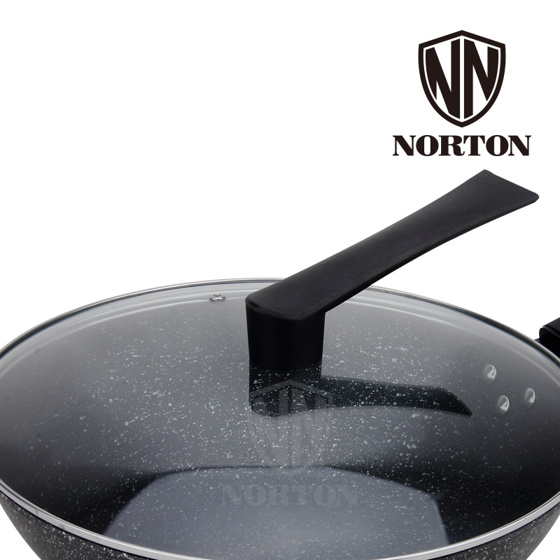 诺顿(NORTON)聚味_麦饭石煎炒锅1JJW032 直径32CM 单个装