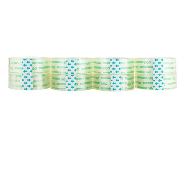 得力(deli) YC 30065 透明文具胶带 18mm*30y) 8卷/筒装