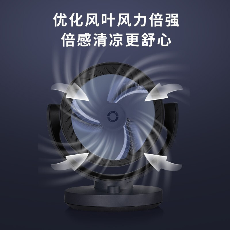 格力(GREE)空气循环扇台式风扇家用电风扇上下左右摇头小风扇涡轮换气扇循环对流风扇 FXT-1505g3