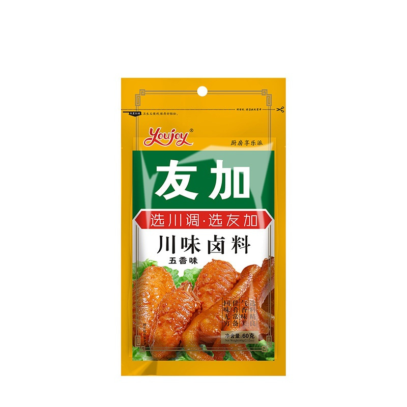【苏宁超市】友加川味卤料60g五香卤菜调味品调味料友加食品卤包香料袋装