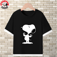 史努比(SNOOPY)儿童夏季新款印花圆领假两件圆领短袖TDT2