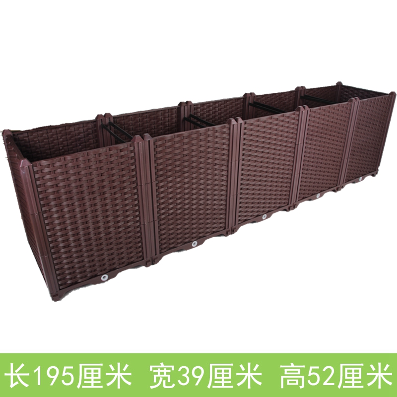 美帮汇特厚超深长方形种植箱阳台种菜盆楼深蔬菜花盆塑料花新款高清大图