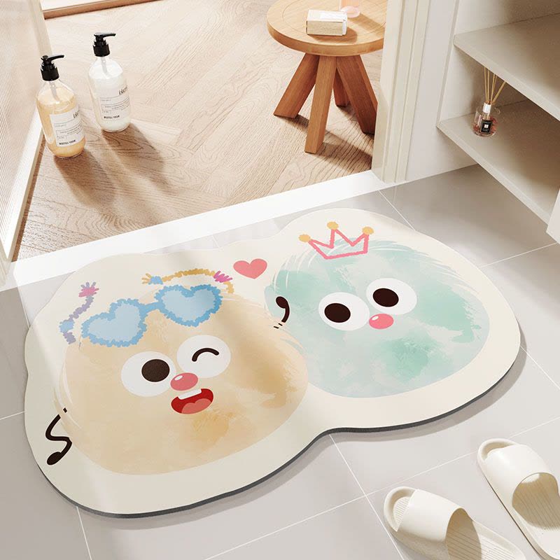 卡通浴室吸水地垫图片