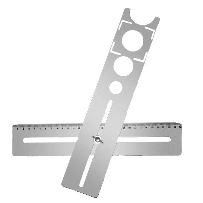 万向象瓷砖开孔定位器打孔多功能地砖古达测量水龙头加厚开孔定位工具