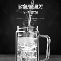 爱仕达ASD 茶水分离泡茶杯 办公杯 带把盖过滤 大容量 创意男女 玻璃杯喝水杯子RWB36B5WG