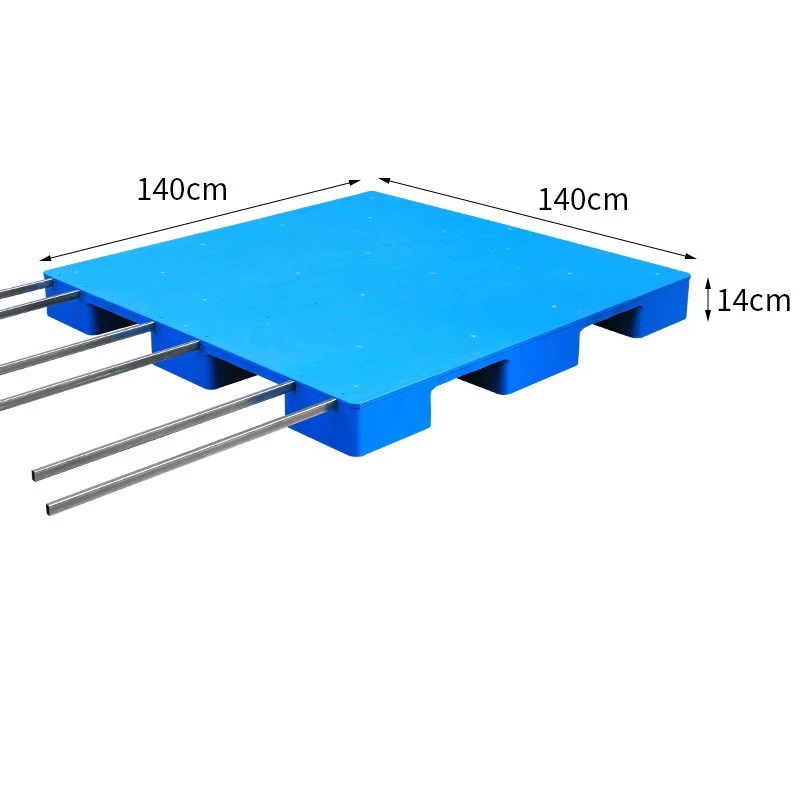 宁储 塑料托盘 平板九脚托盘 140*140*14cm+6钢 张高清大图