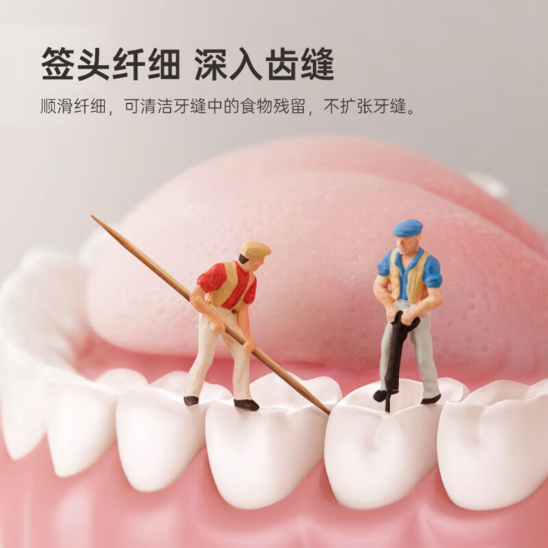 茶花 314004*4 一次性碳化竹牙签 1840支共4罐 (单位:组)高清大图