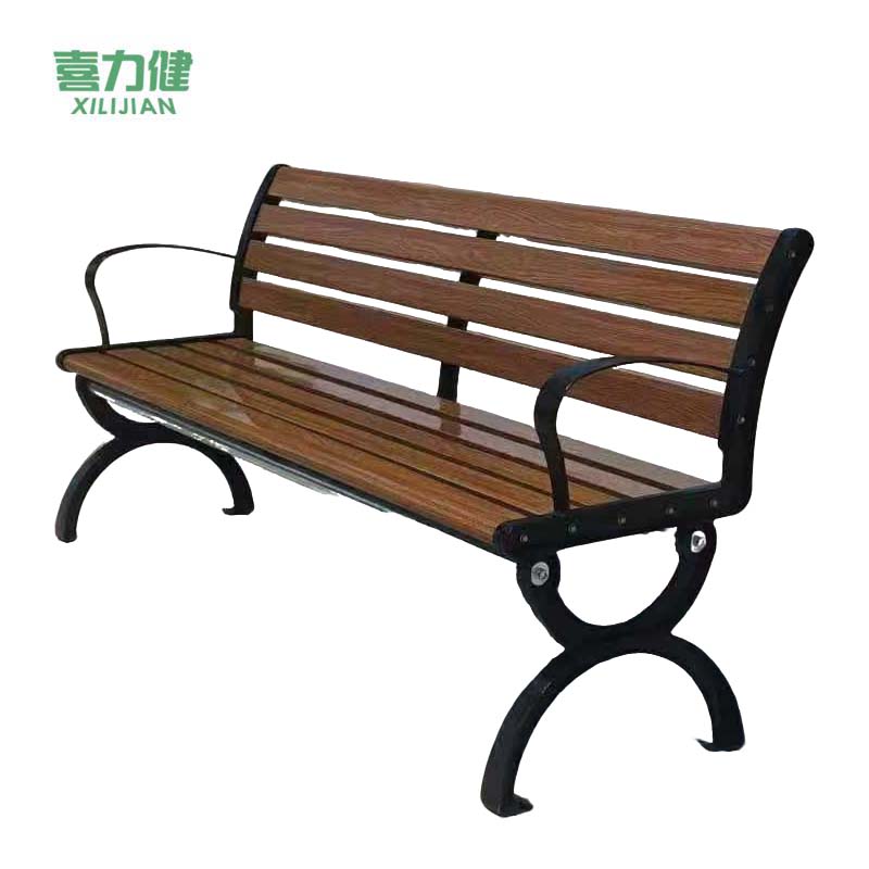 喜力健 公园户外长椅 有靠背-胡桃木色180CM 个