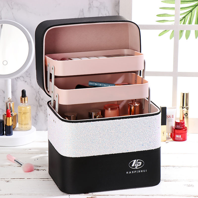 多功能化妆箱手提跟妆师便捷收纳盒大容量防水家用化妆包女