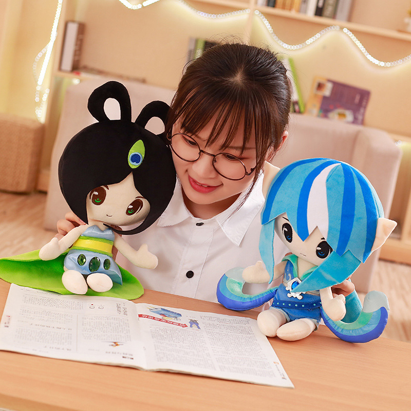 新款叶罗丽娃娃叶萝莉仙子夜萝莉毛绒玩具公仔女孩玩具新年水王子40cm