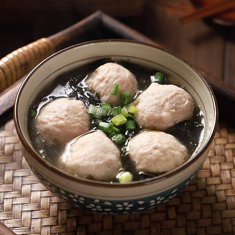 六記雄(LUK KEE HUNG) 潮汕手打原味猪肉丸2*500g高清大图