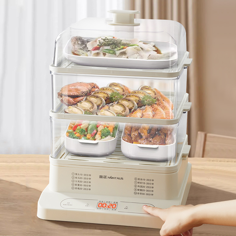 金正 TMS鲜美味24小时预约多功能电蒸锅 蒸炖锅多功能家用 JZF-DZG812