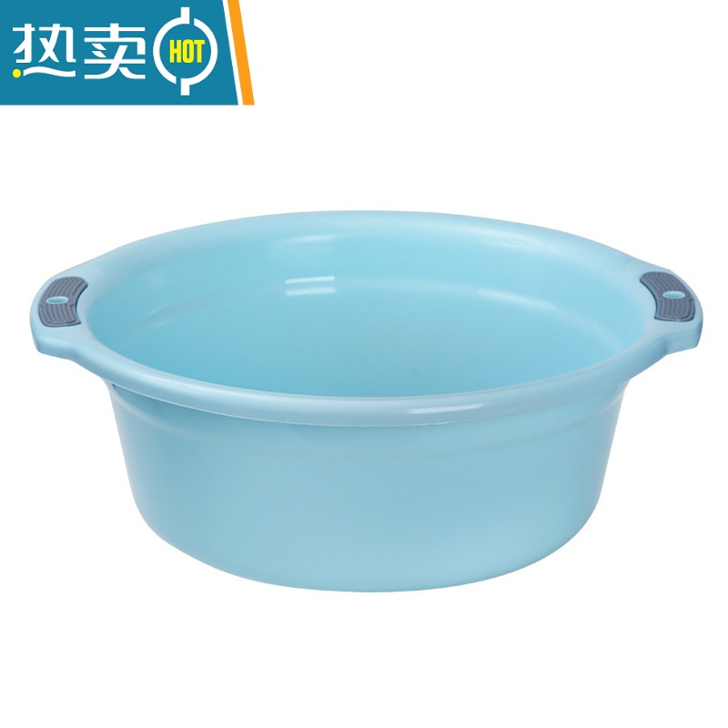 敬平家用洗脸盆加厚成人纯色洗衣盆双耳宝宝洗脚盆厨房洗菜盆耐磨脸盆高清大图