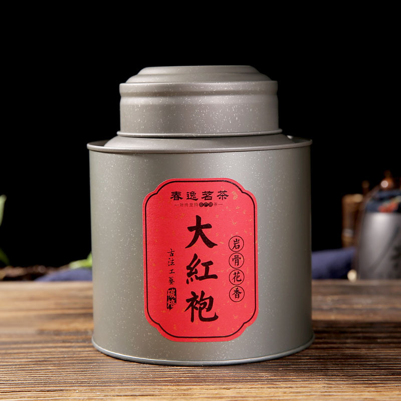 [买二送一]春逸茗茶 大红袍茶叶 礼盒装武夷山岩茶浓香炭焙 罐装125g
