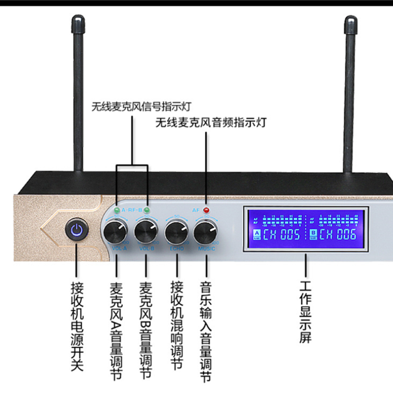 GLSCO/格兰斯歌 SX-101 DJ音响设备 无线麦克 U段带效果器 内置蓝牙自带混响调音功能