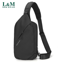 L&M2024新款胸包男士包包简约单肩包斜挎包潮牌斜跨小背包休闲多功能男包女款户外时尚