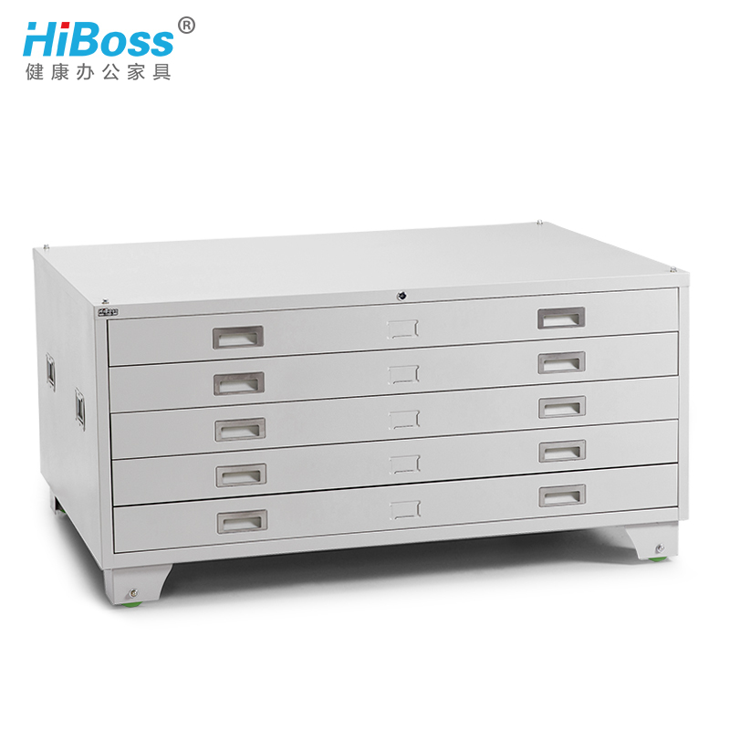 HiBoss钢制底图柜A0图办公柜纸柜工程图纸柜设计部图纸存放柜绘图柜存画柜高清大图
