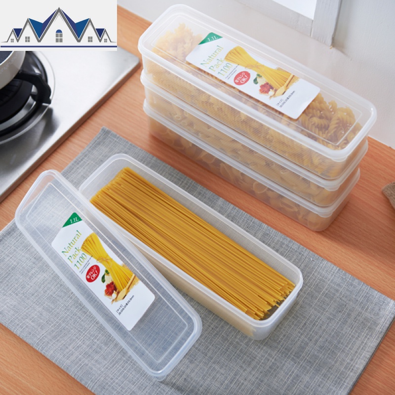 面条盒意面收纳盒塑料五谷厨房盒子冰箱食物收纳盒带盖零食储物盒 三维工匠高清大图