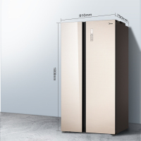 美的(Midea) 616升对开门大容量电冰箱 急速净味 智能操控 三档变温 极地金 BCD-616WKGPZM