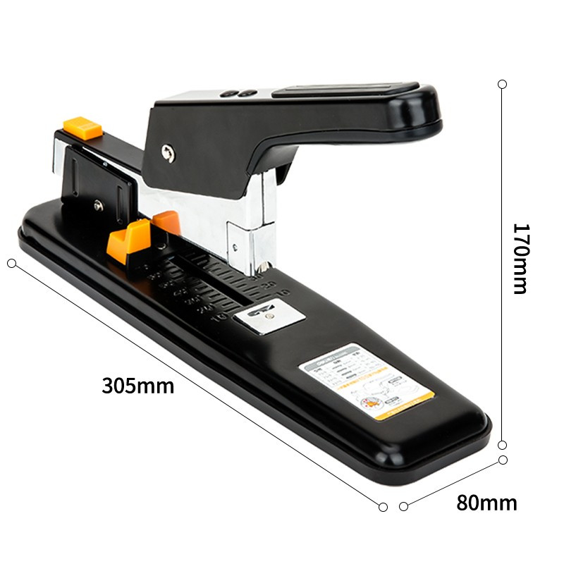 得力(deli)0390 80页重型订书机黑色 适用订书针23/6 23/13装订器厚层订书器办公装订用品高清大图