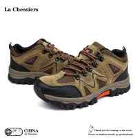La Chessiers户外登山鞋秋冬季新款运动鞋防滑徒步鞋旅游鞋耐磨越野休闲鞋 棕色 46码