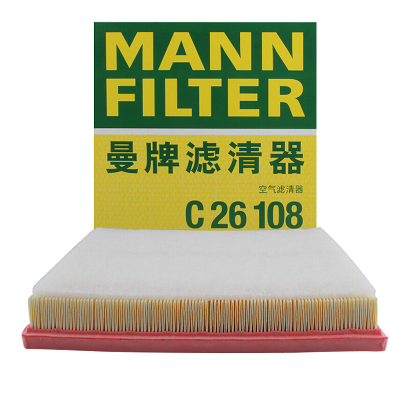 曼牌(MANN)空气滤C26108适配10-14款英朗GT/09-15款科鲁兹 1.6/1.8L