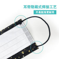 艾贝尔成人一次性立体烫金印花防霾成人口罩 防PM2.5防流感