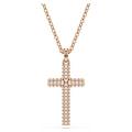 Swarovski女士时尚简约项链 Insigne系列 水晶密镶十字架精致百搭轻奢饰品 Gold_tone