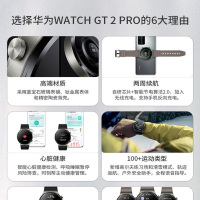 华为/HUAWEI WATCH GT 2 Pro 46mm 幻夜黑 黑色氟橡胶表带 智能手表 运动手表 蓝宝石玻璃 两周续航 蓝牙通话 专业运动 心脏健康