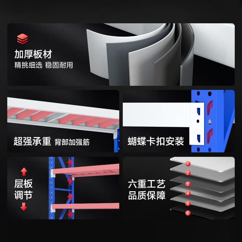 豫维莱货架四层组高清大图