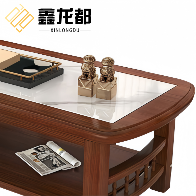 鑫龙都岩板茶几高清大图