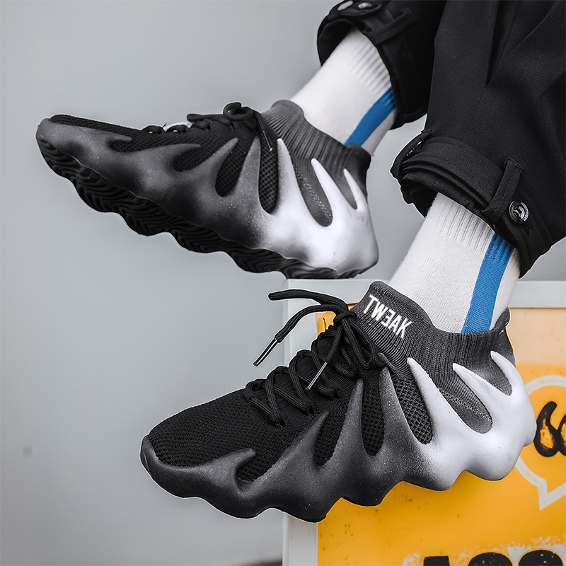 tweak夏季椰子运动鞋透气八爪鱼网鞋潮流飞织男鞋百搭休闲板鞋耀