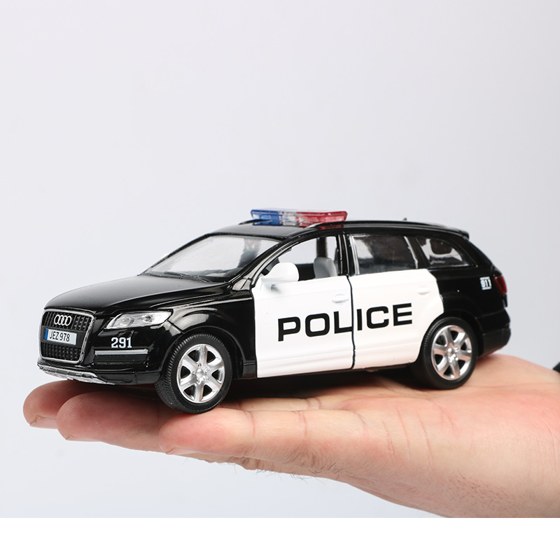 男孩仿真奥迪Q7警车玩具模型儿童警察车宝宝声光特警小汽车玩具车高清大图