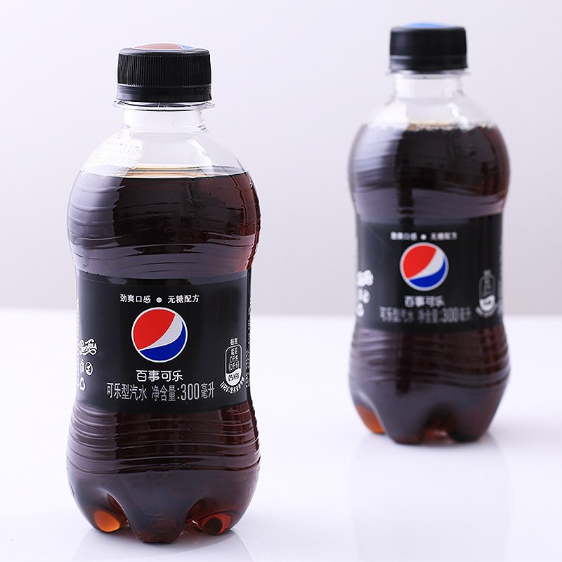 百事可乐无糖可乐300ml*4瓶碳酸饮料迷你瓶装可乐汽水