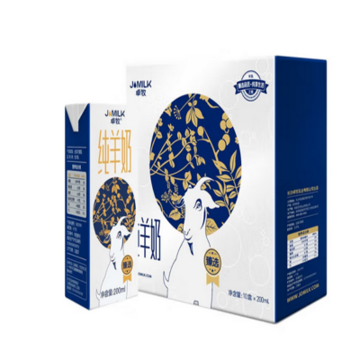 卓牧臻选纯羊奶200ml*10 1箱