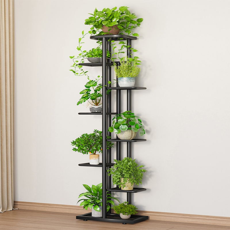 古达轻奢多层铁艺花架室内客厅绿萝花架子阳台多肉吊兰落地花盆置物架